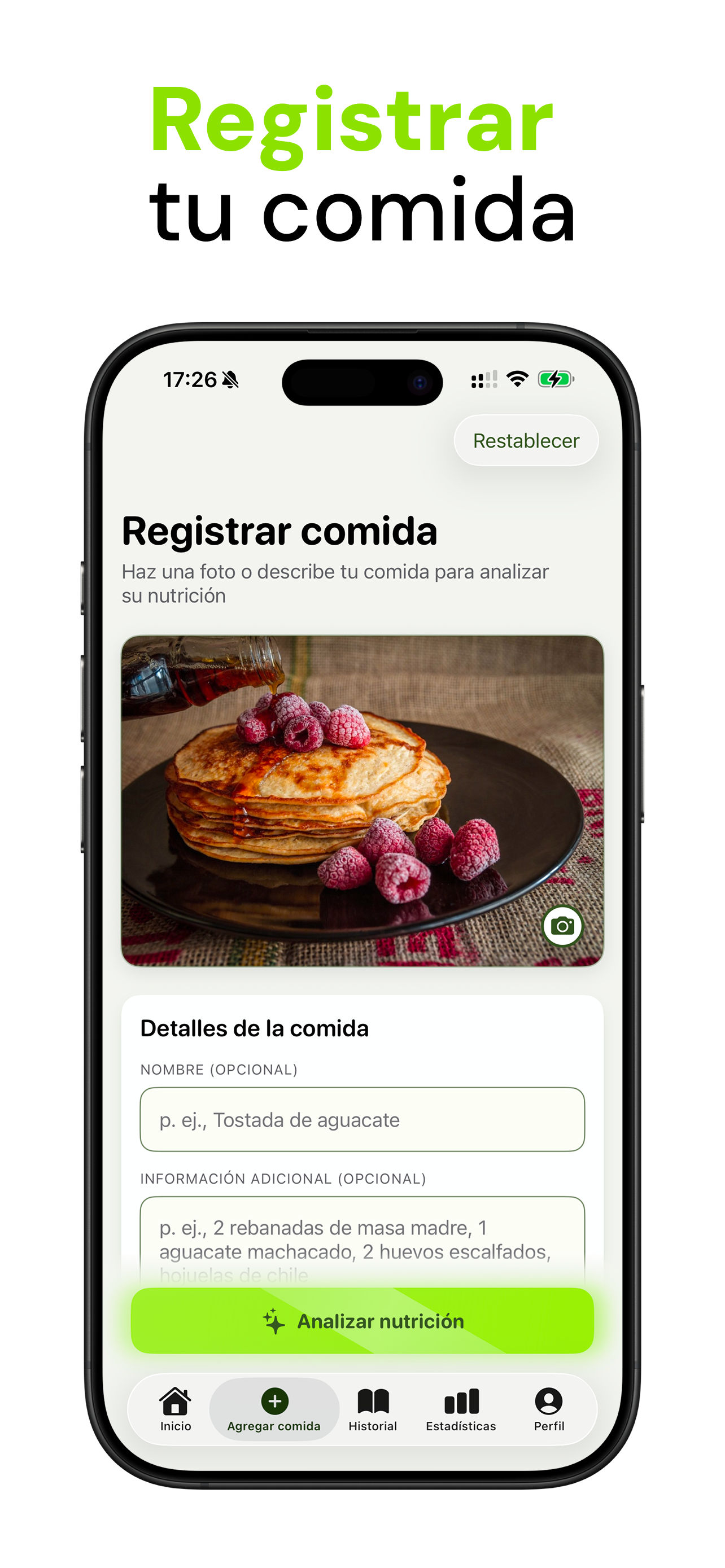 Captura de la app Nutrido: captura tu comida haciendo una foto
